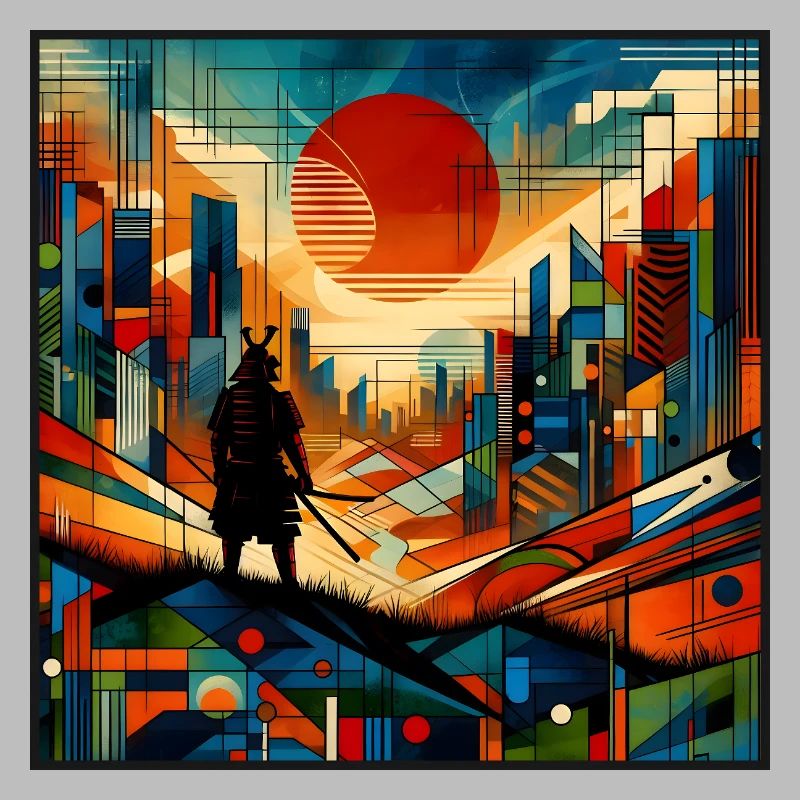 Samurai vor roter Sonne