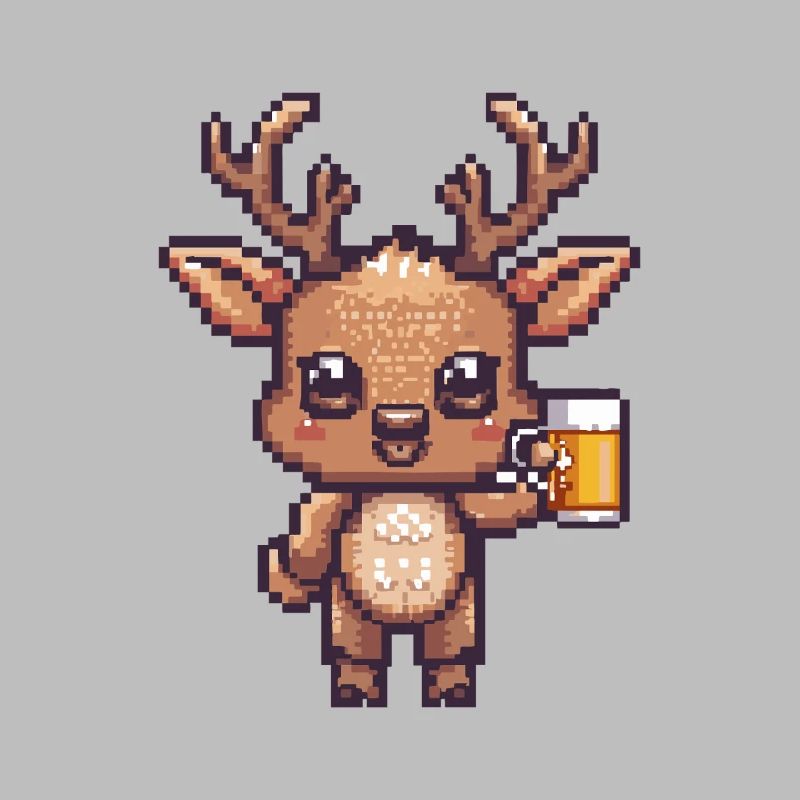 Hirsch Pixel Bier