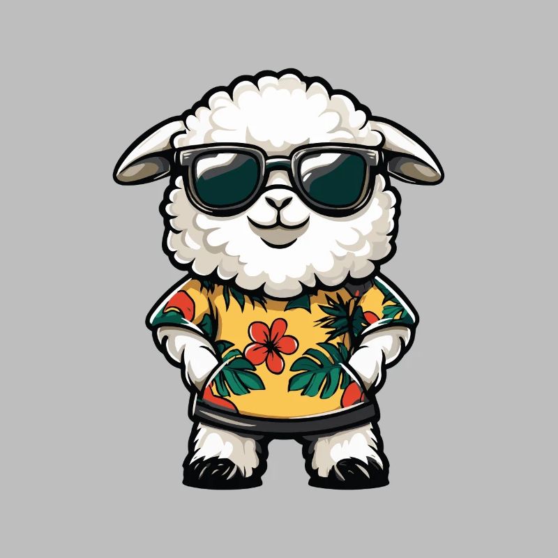 Sheep Comic Funny Summer