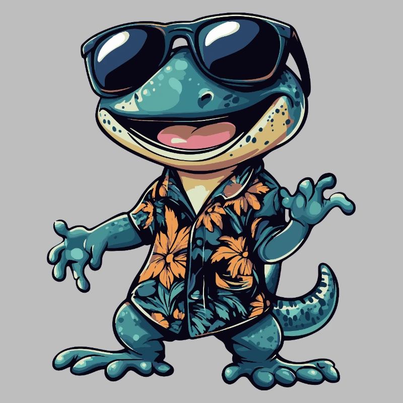 Lizard Comic Funny Summer