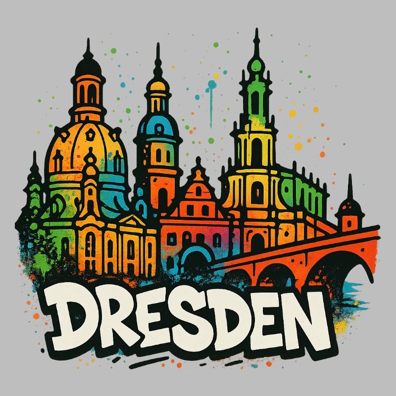 Dresden Skyline Graffiti