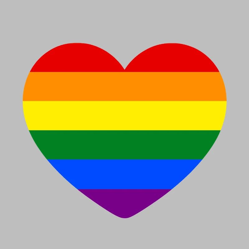 Coeur arc-en-ciel