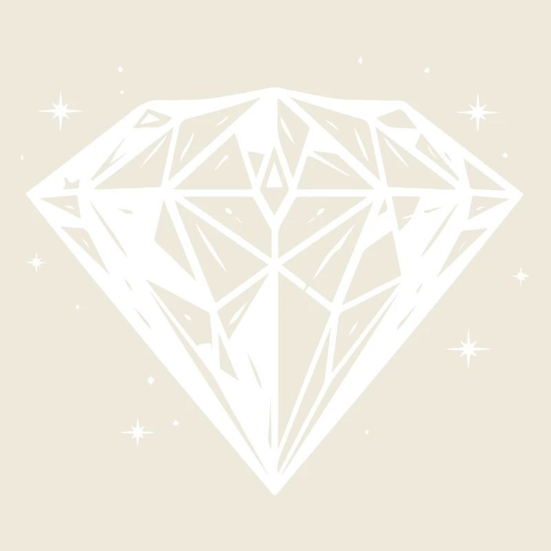 Silhouette de symbole de bijou de diamant