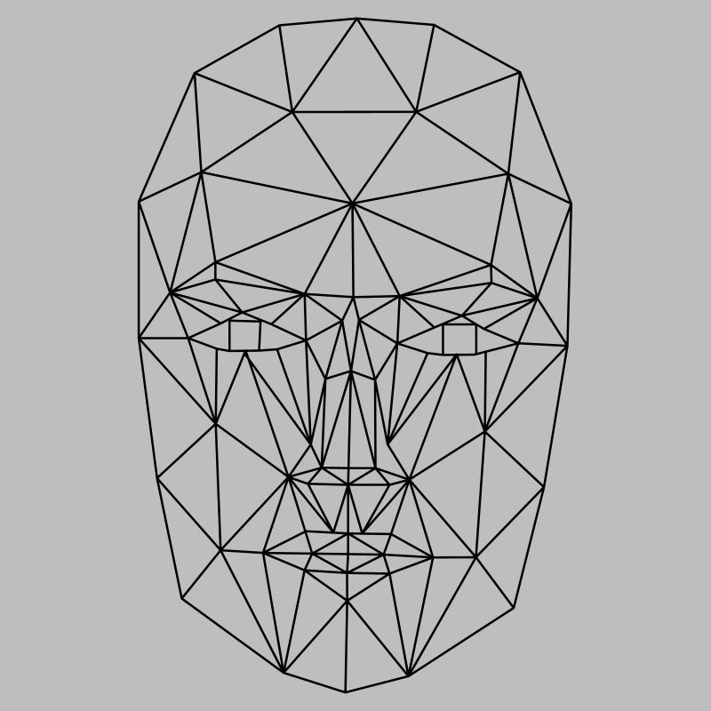 wireframe Visage abstrait