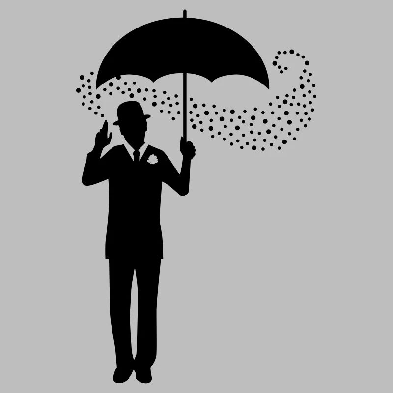 Zauberer - Regenschirm - Melone - Pantomime - 1C