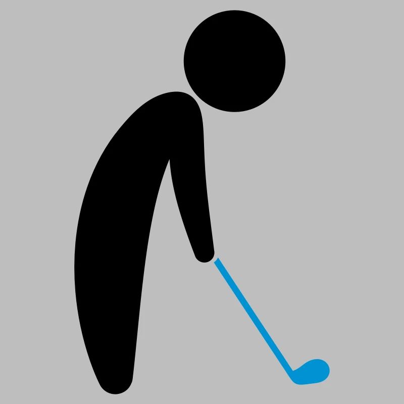 A golfer about to tee