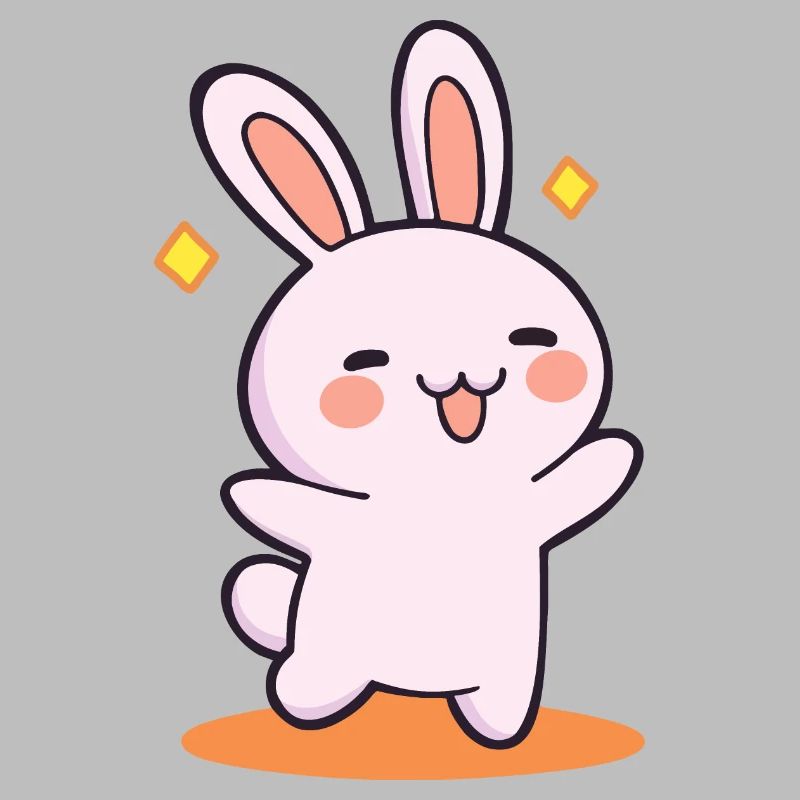Cute happy rabbit