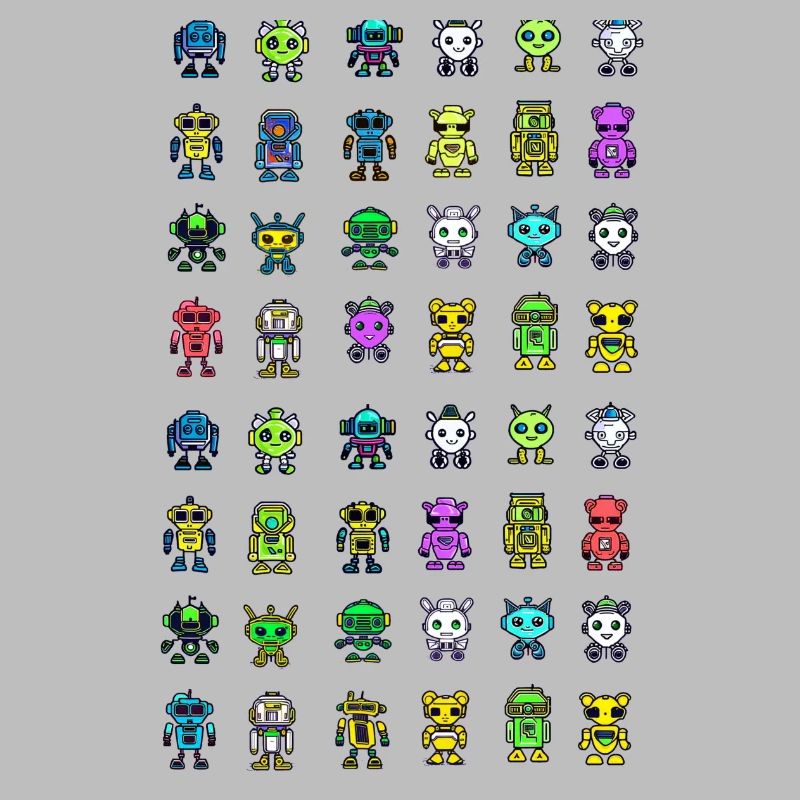 Motif de robot mignon