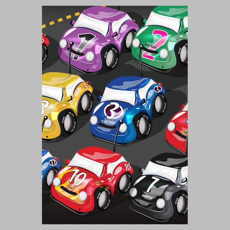 Voitures de course radiocommandées mignonnes
