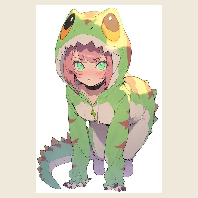 Dino Vixen: Dessin captivant d’un mignon et