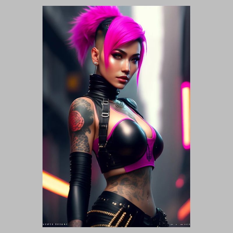 Cyberpunk-Mädchen