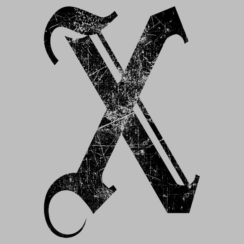 X GOTHIC Lettering Alphabet Initials