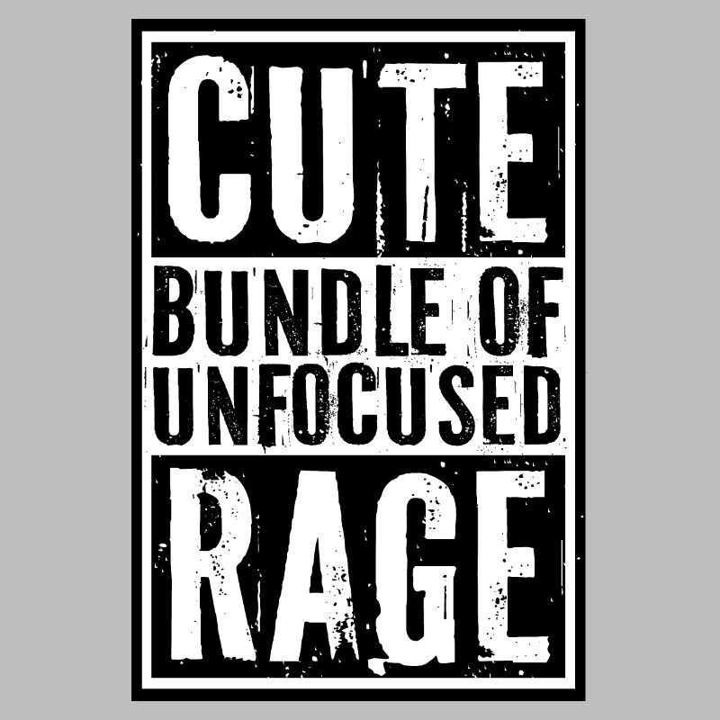 Funny Cute Bundle Of Unfocused Rage Rainbow Goth