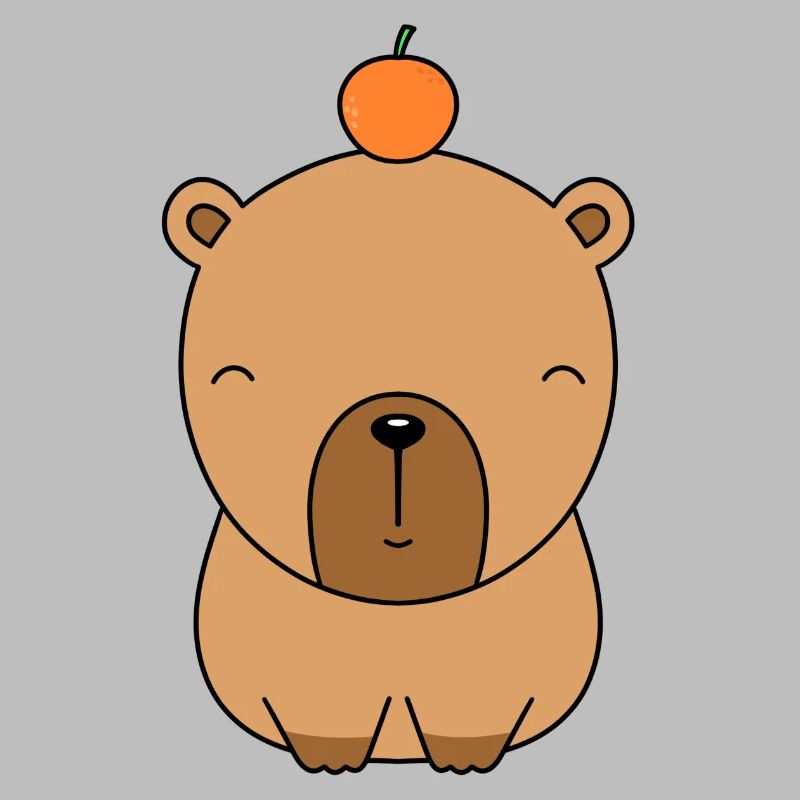 süßes capybara sitzend