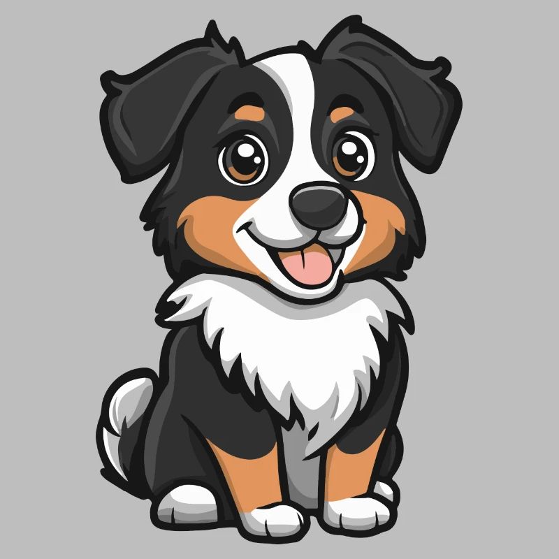 Berger australien chien bande dessinée mignon