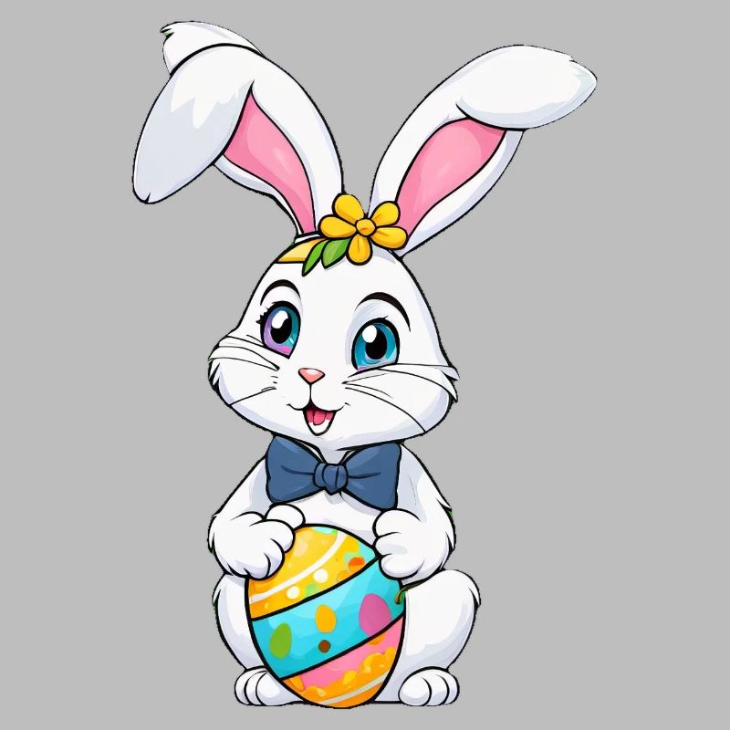 Easter bunny with Easter eggs