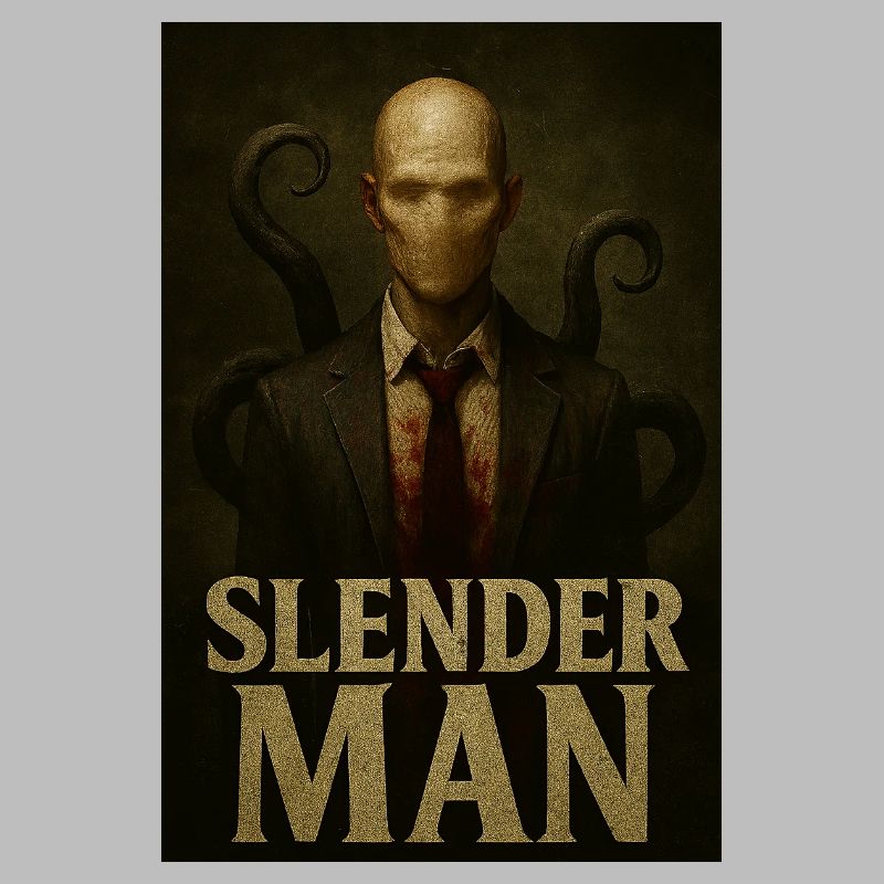 Slender Man VHS Forest Glitch Horror Tee