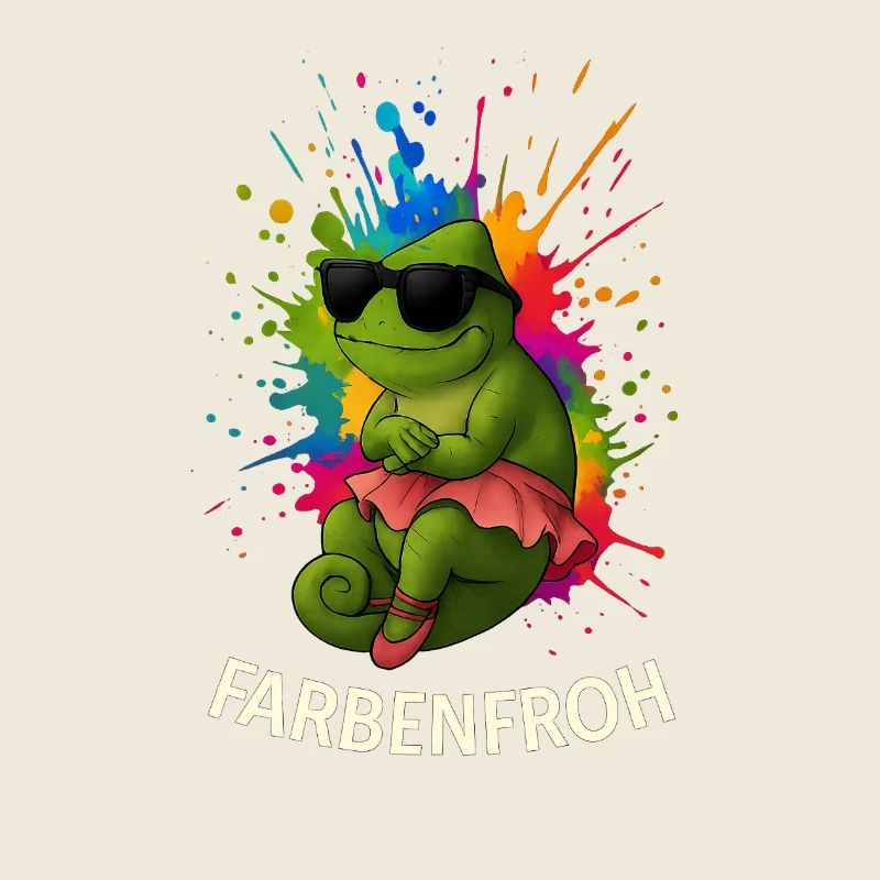 Grenouille colorée avec spectre