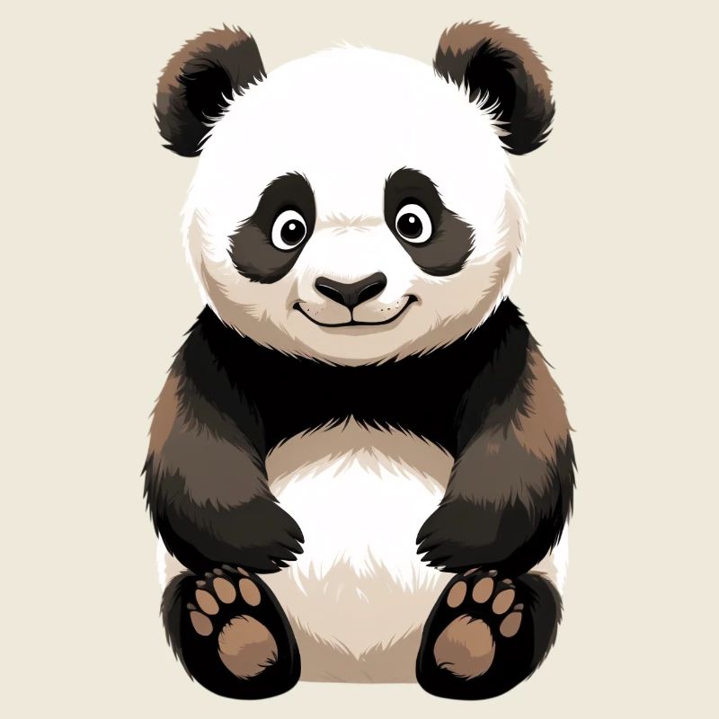 Dessin animé de Panda Câlin – Panda Mignon