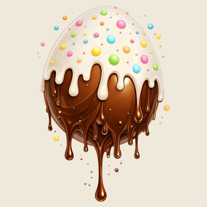 Schokoladenei mit Zuckerguss 