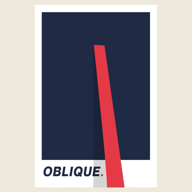 Oblique. Modern Typography Statement