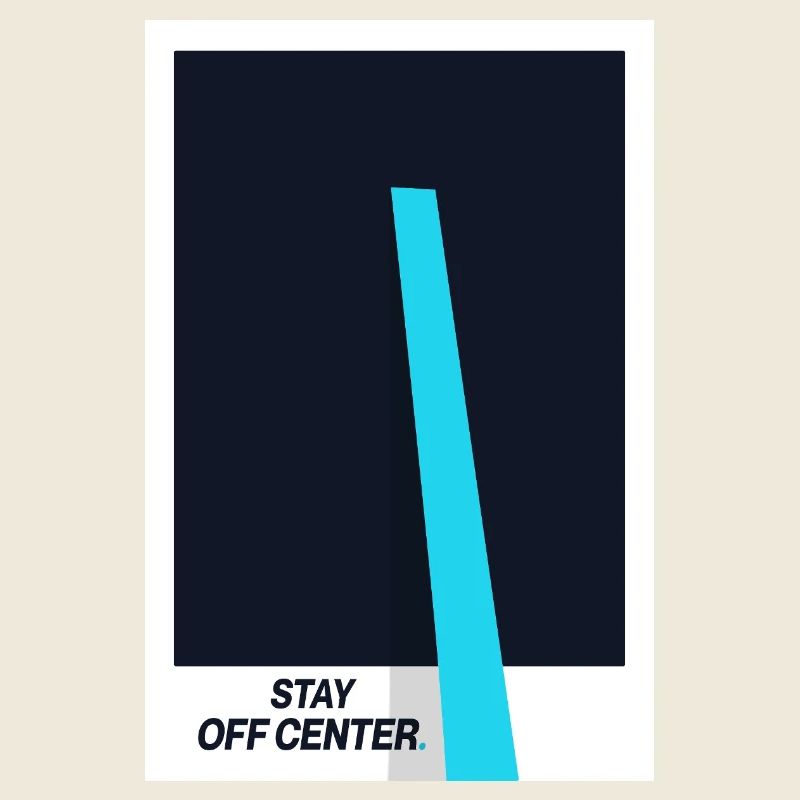 Reste hors du centre. Déclaration de conception moderne