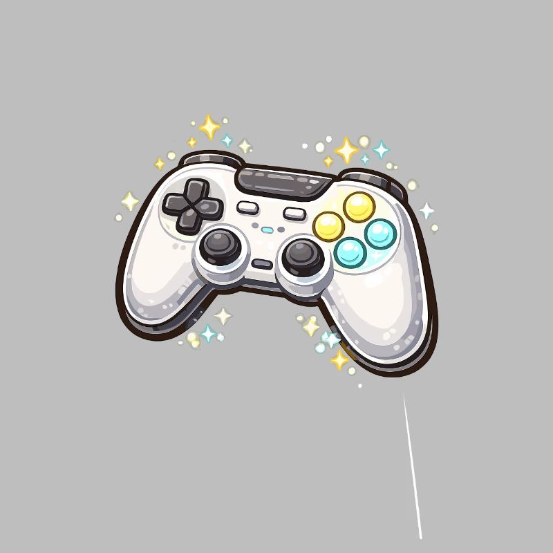Glowing game controller with stardust