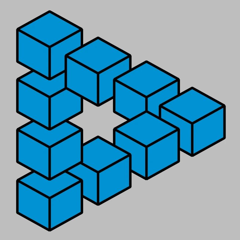 Optical illusion - Impossible figure