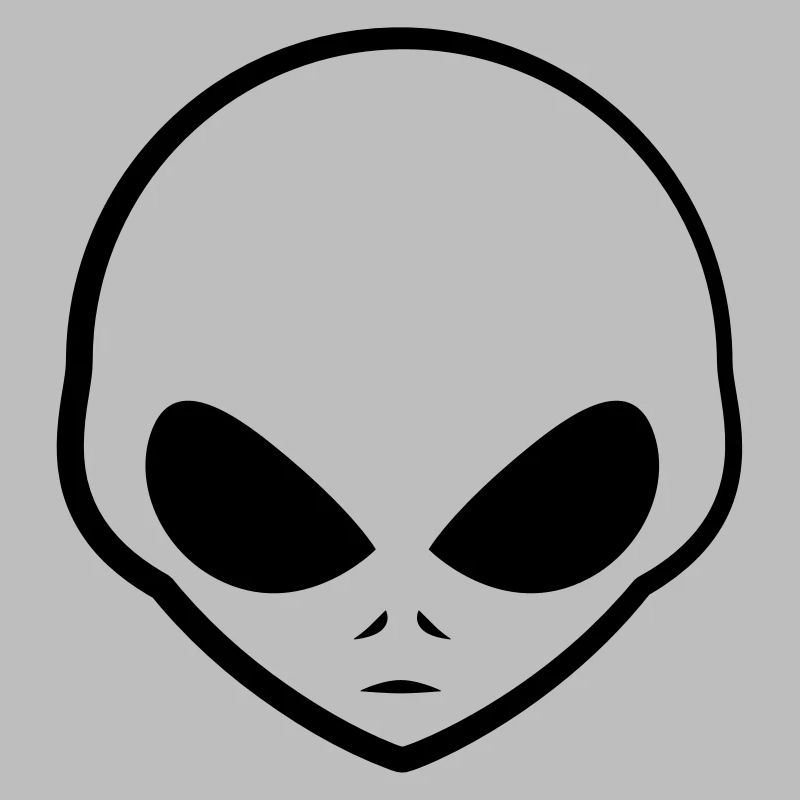 Kopf Logo Alien cool gris