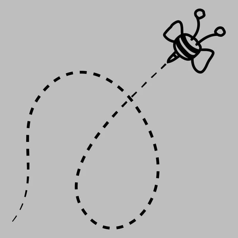 Line Dashed Bee