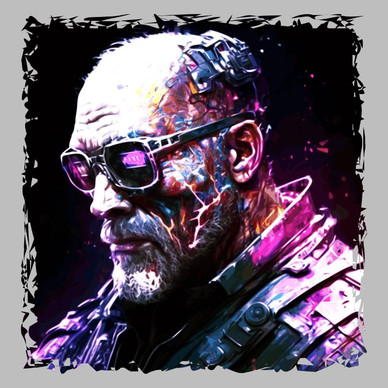 Cyborg, Android und Söldner der Zukunft in Neon