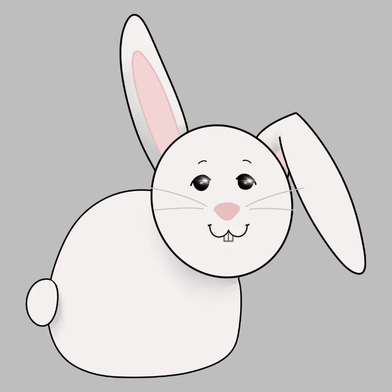 sweet, white, fat rabbit, Easter