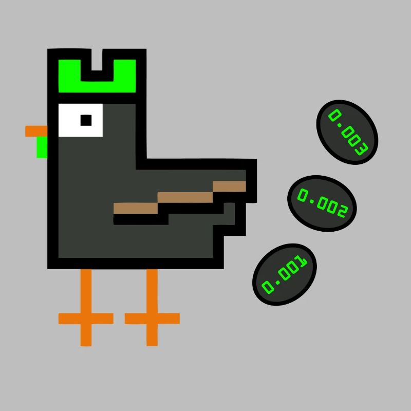 Huhn mit Krypto-Eiern