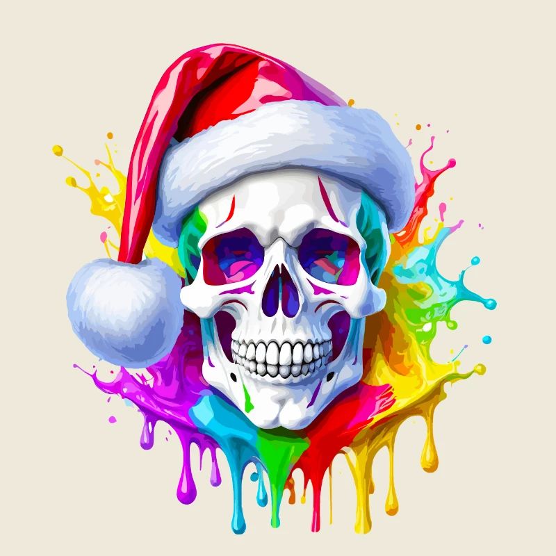 Skull Christmas Color