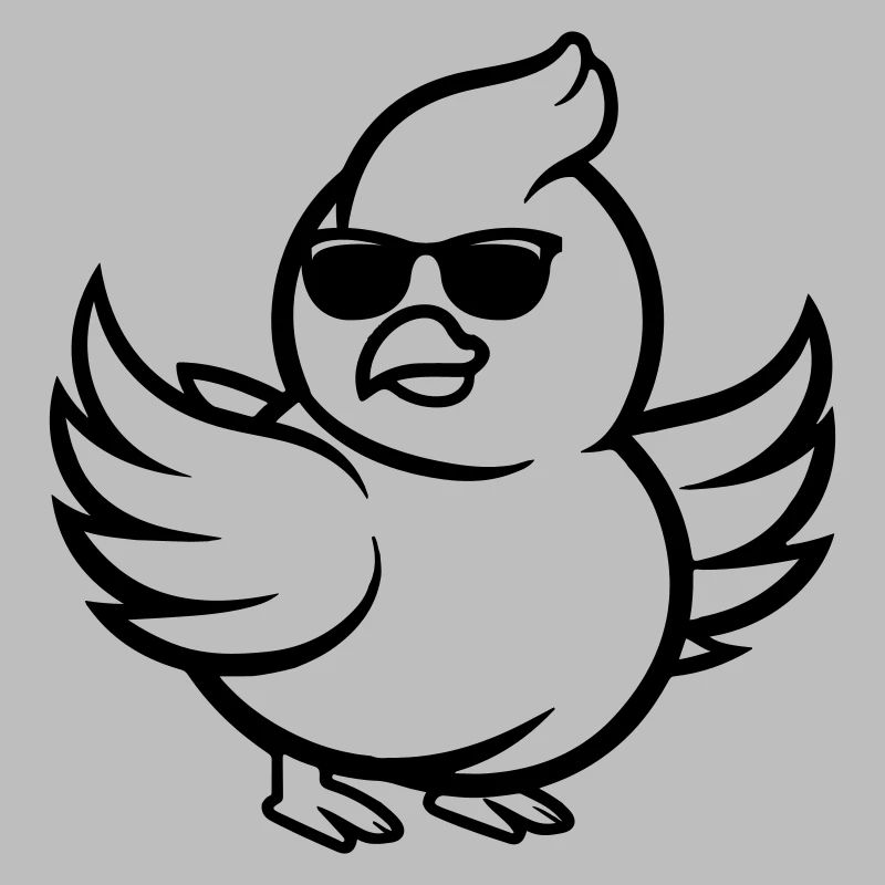 taube comic sonnenbrille