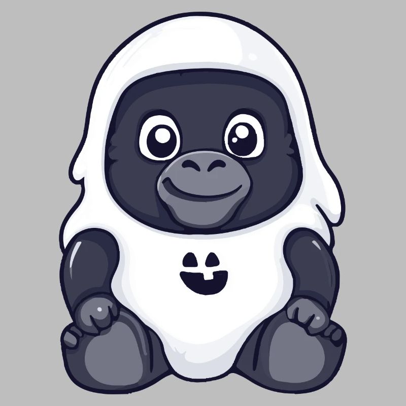 Gorilla Halloween Comic Ghost