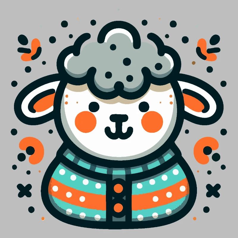 Mouton mignon dans un pull