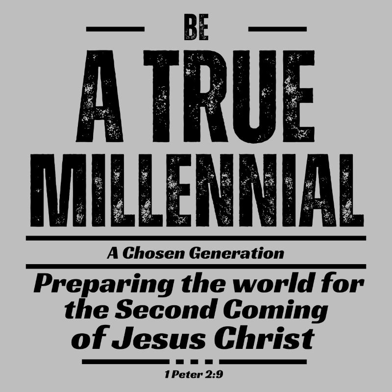 Sei ein wahrer Millennial - Schwarzer Text