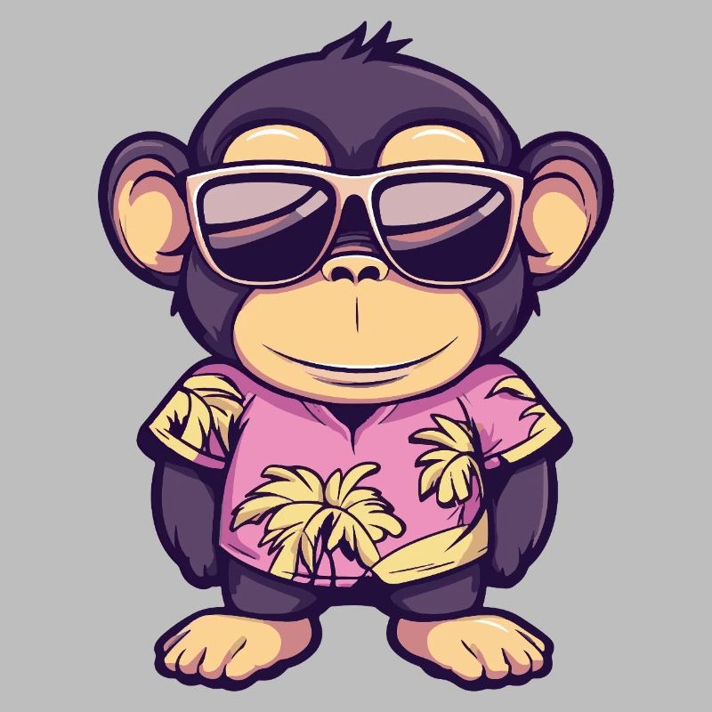 Affe Comic Lustig Sommer