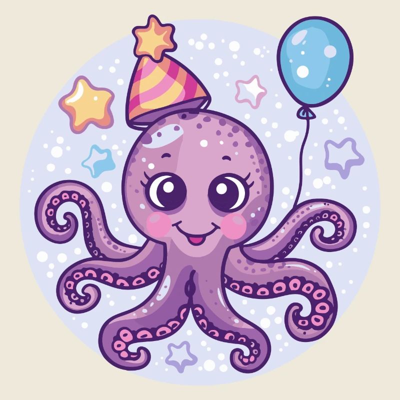 Poulpe Anniversaire Bébé