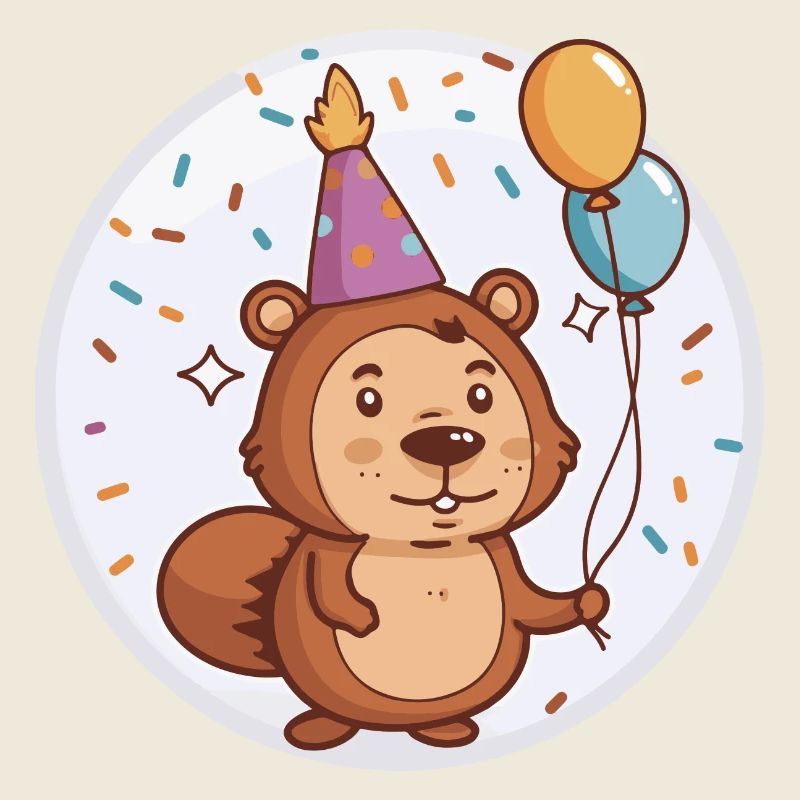 Bébé d’anniversaire de castor