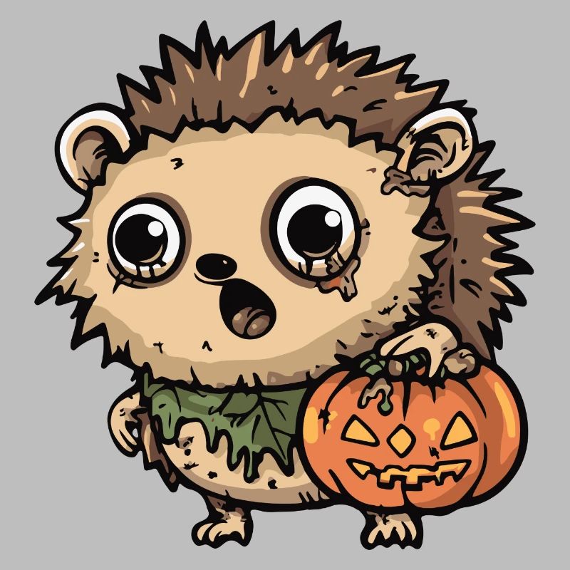 Hedgehog Halloween Comic Funny