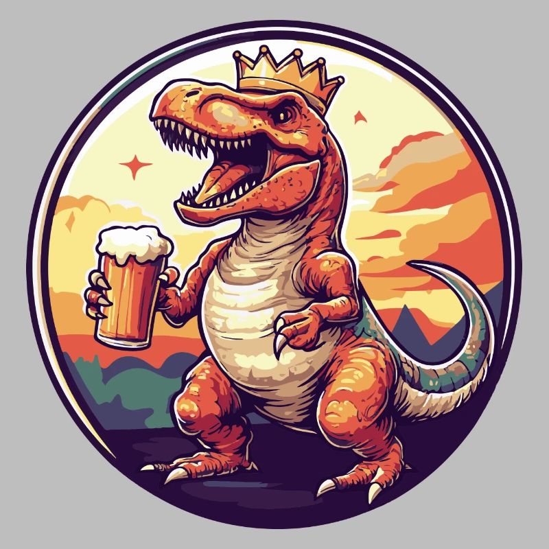 Dinosaurier T-Rex Bier Comic
