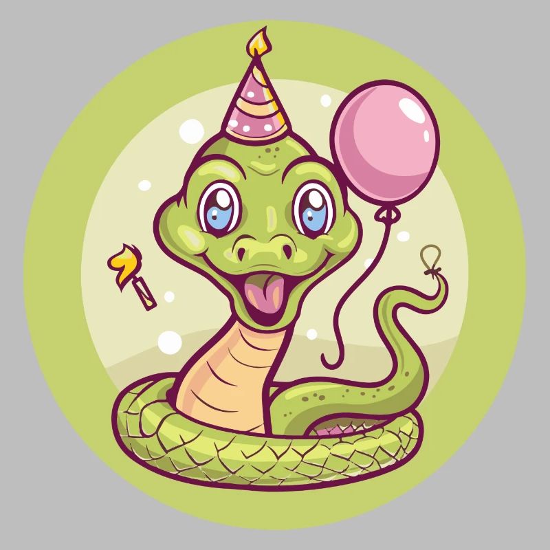 Schlange Kobra Geburtstag Comic