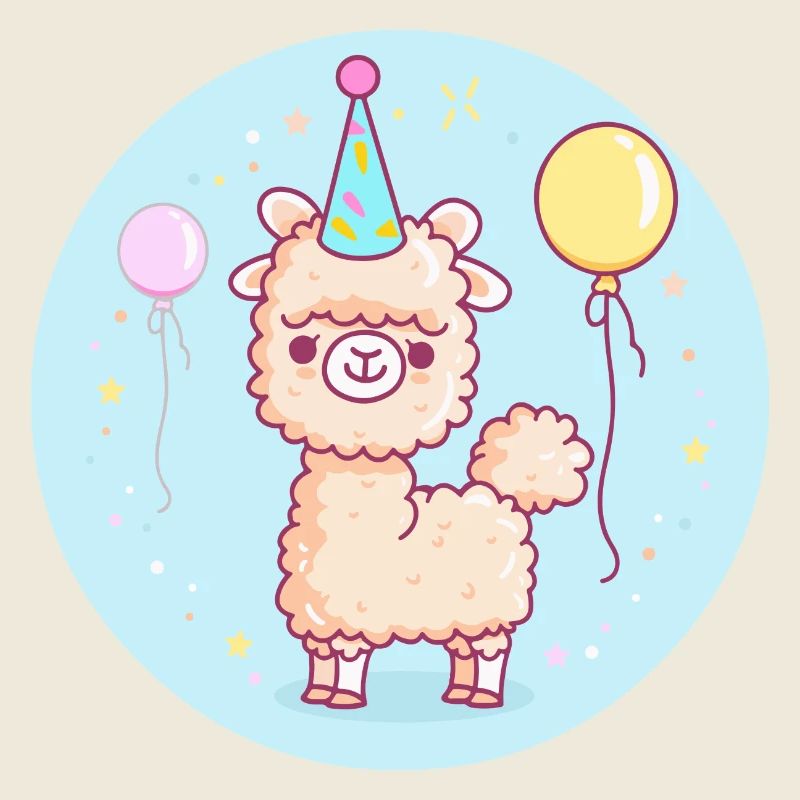 Alpaka Llama Geburtstag Comic