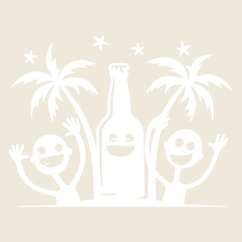 Party Travel Palm Trees Beach Funny