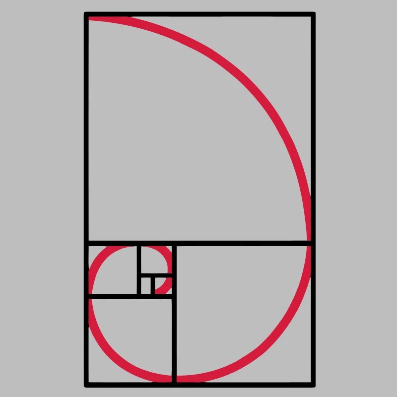 Fibonacci courbe de type ratio or