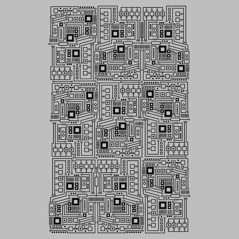 Circuit board CPU motif technology pattern computer gift