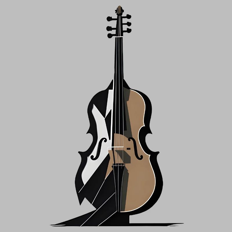 Violoncelle abstrait