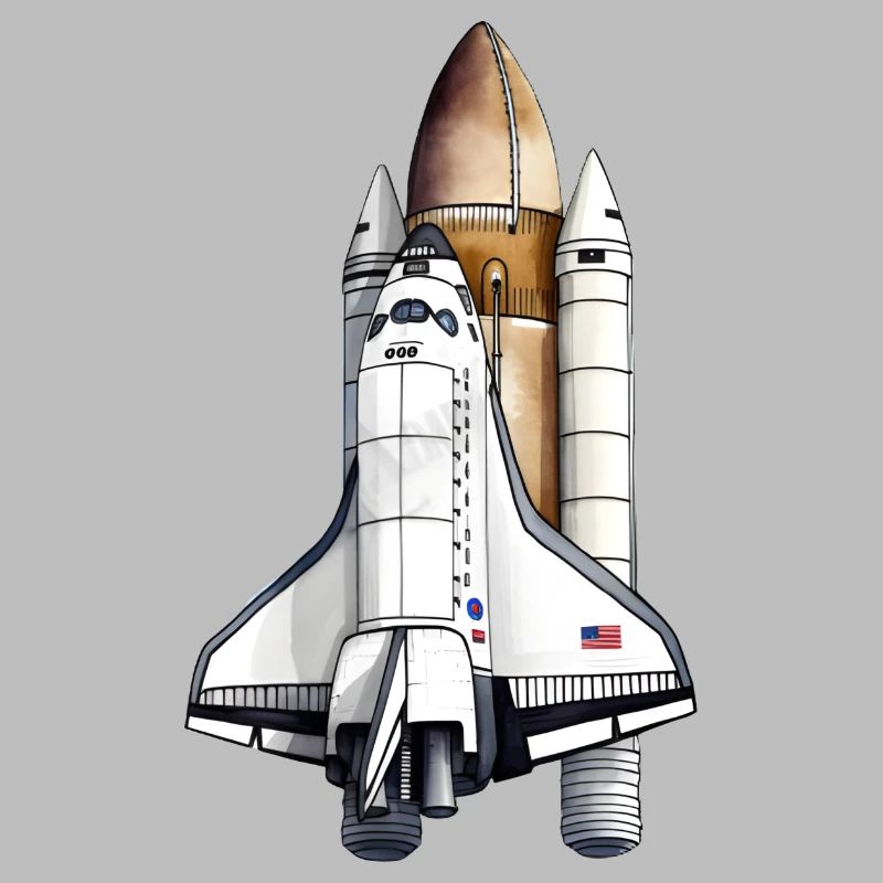 Navette spatiale au décollage